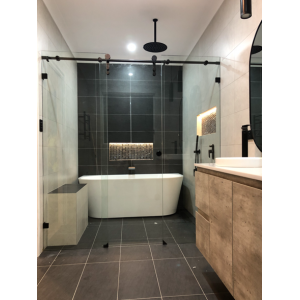 Sero-Frameless Sliding Door Wall to Wall 3 Panels Set Up Shower Screen 1801-1850*2000H